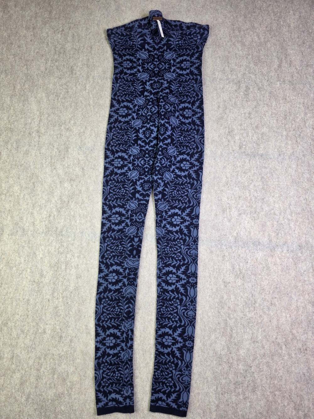 Free People Jacquard Knit Tapestry Leggings in Navy Blue Size XS Cottagecor.